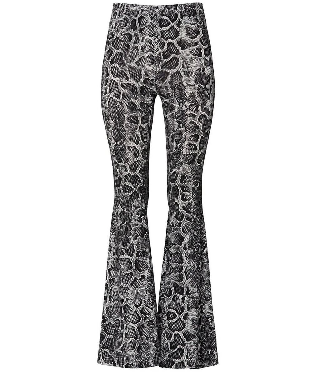 Show Me Your Mumu Barney Bells Flare Pants Black Snake Print NWT Medium